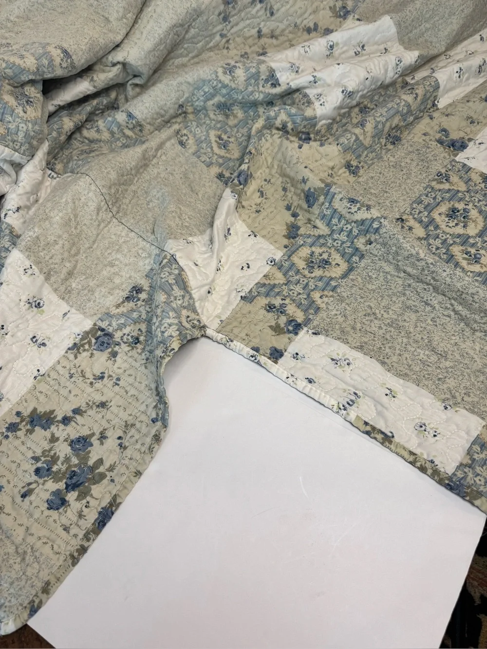 All American Collection Reversible Floral Patchwork Daybed Quilt & 3 Shams Set